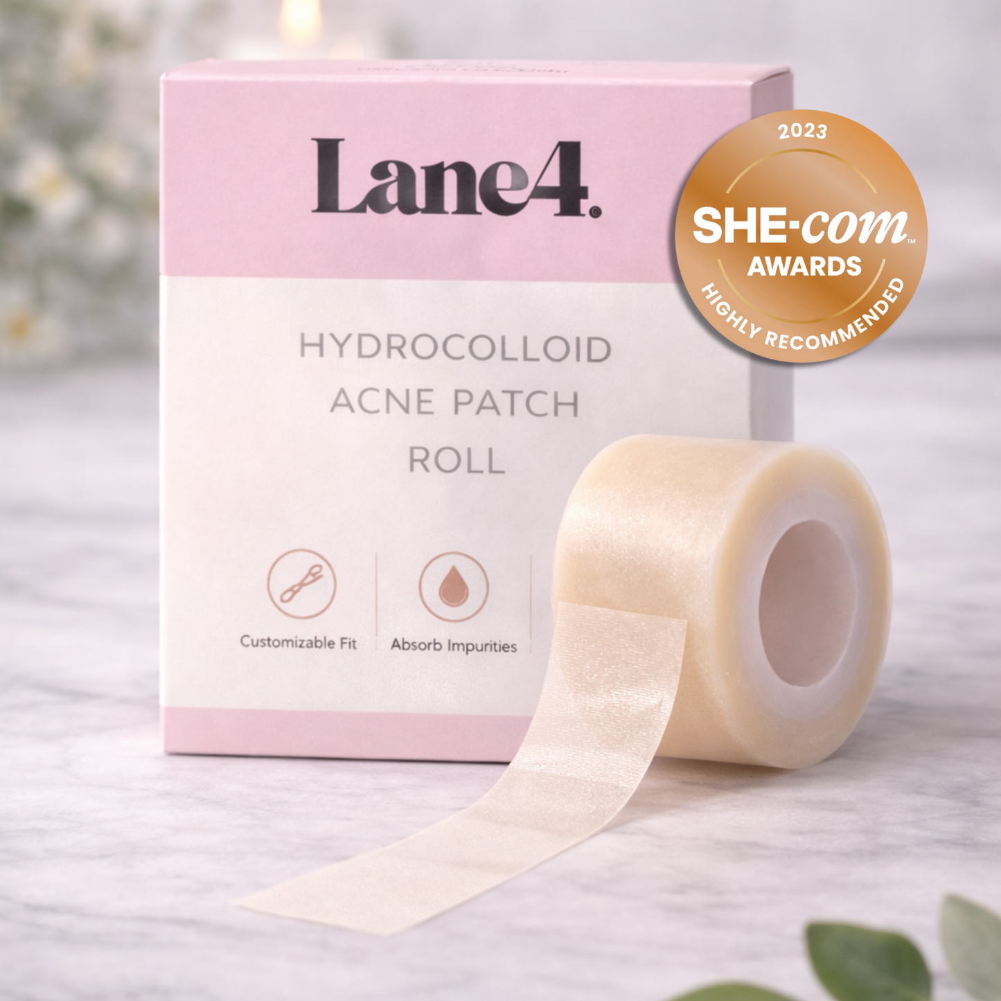 Lane4™ Hydrocolloid Acne Patch Roll